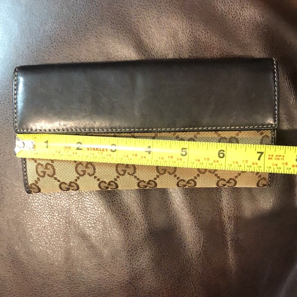 Authentic GUCCI GG Monogram Canvas Leather Heart Continental Long Wallet NWOT - Picture 13 of 17